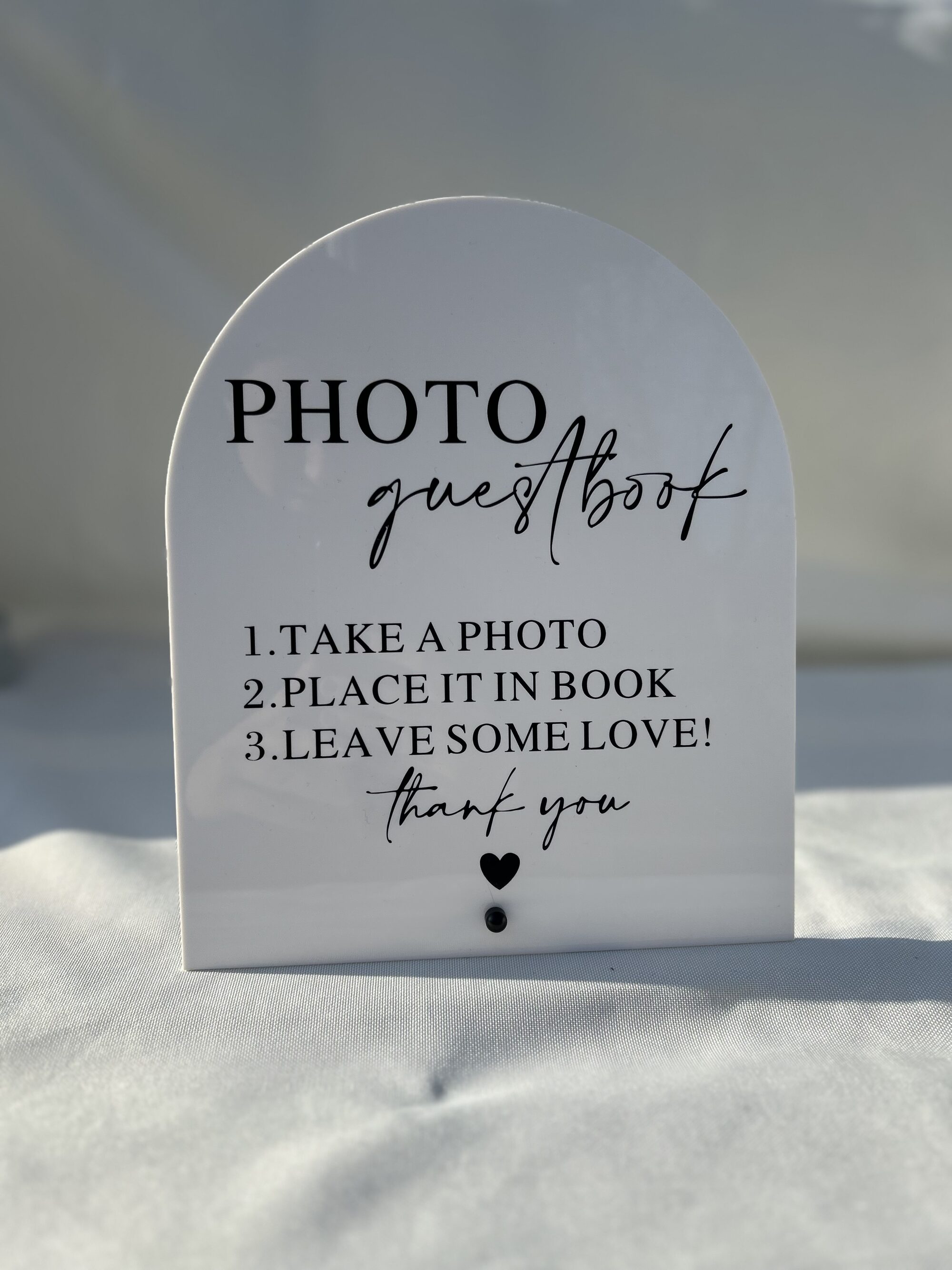 Photo-Guestbook Acryl-Aufsteller
